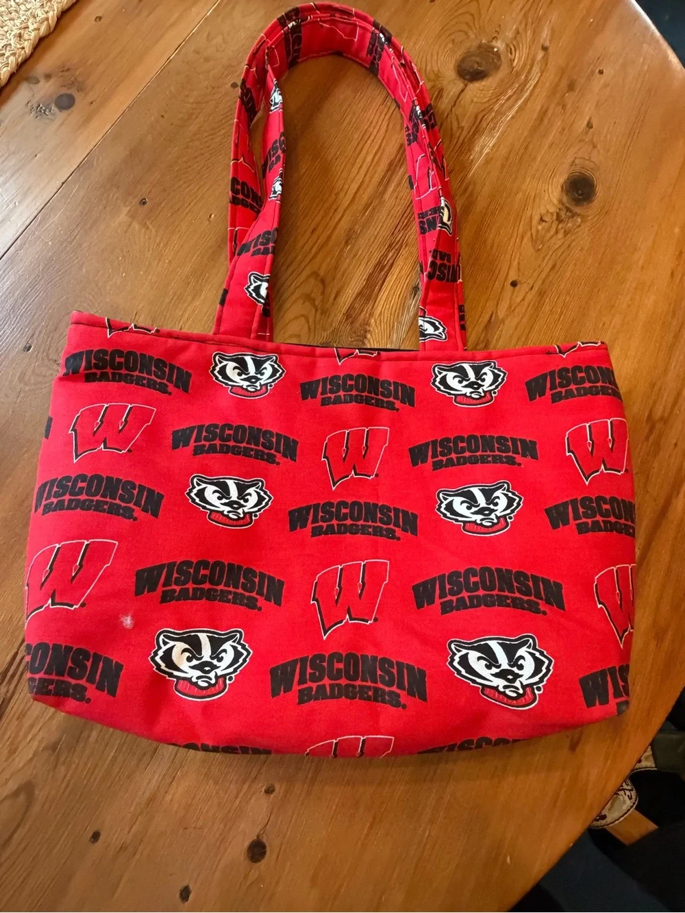 Wisconsin Badgers Red Tote Bag